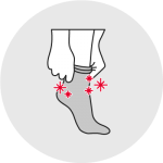 Easy to put on - The stretchable knitted cotton fabric allows your compression stockings to be put on easily.